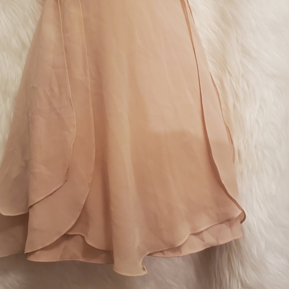 BEBE Blush Pink Halter Flare Dress - Size XXS, 00 - Picture 7 of 7